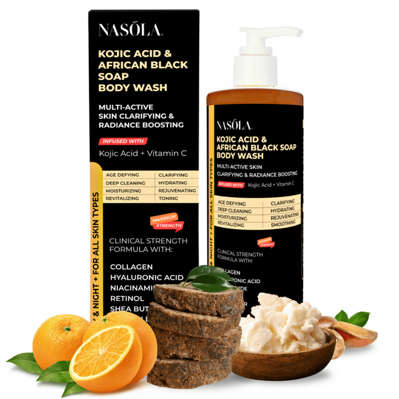 Nasola Kojic Acid African Black Soap Body Wash