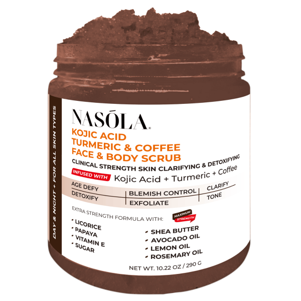 Nasola Kojic Acid Turmeric Coffee Body Face Scrub