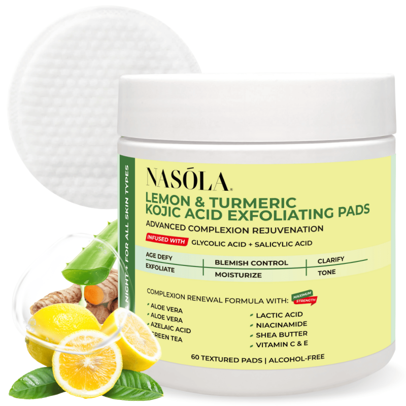 Nasola Lemon Turmeric & Kojic Acid Exfoliating Pads